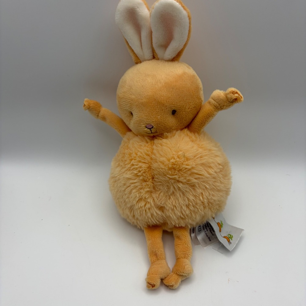 Bunnies By The Bay Orange Fuzzy Round Bunny Rabbit Plush Stuffed Animal 190317